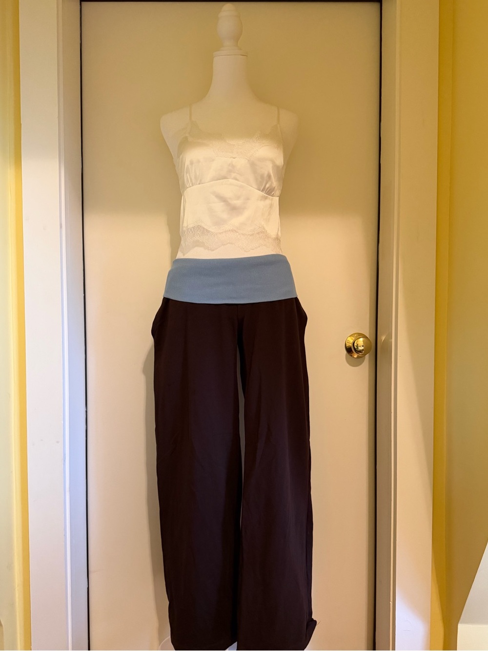 DesignbySi Caia trousers with ribbed trim